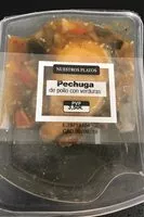 Mängden socker i Pechuga de pollo con verduras