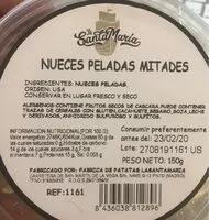 Mängden socker i Nueces peladas mitades