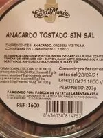 Mängden socker i Anacardo tostado sin sal