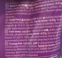 Mängden socker i Mozzarella fresca sin lactosa