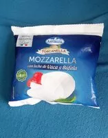 Mängden socker i Mozarella au lait de vache et de bufflonne