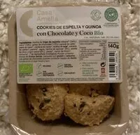 Mängden socker i Cookies de espelta y quinoa con chocolate y coco