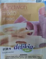Mängden socker i Sandwich mixto mixed