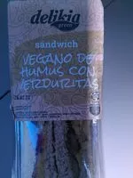 Mängden socker i sandwich vegano de humus con verduritas