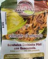 Mängden socker i Sandwich Cochinita Pibil con guacamole