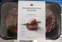 Mängden socker i Hamburguesa de vaca americana con tocino ibérico sin gluten