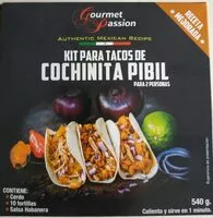 Mängden socker i Kit para tacos de cochinita pibil para 2 personas caja 540 g