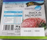 Mängden socker i Snack de salchichón