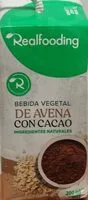 Mängden socker i Bebida vegetal de avena y cacao