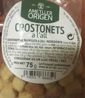 Mängden socker i Croutons à l'ail