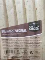 Mängden socker i Bratwurst vegetal