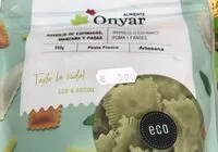Mängden socker i Raviolis de espinacas, manzana y pasas