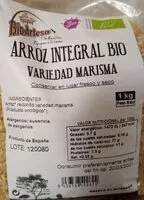 Mängden socker i Arroz integral Bio