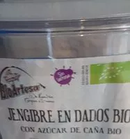 Mängden socker i Jengibre en dados con azucar de caña