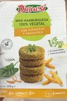 Mängden socker i Mini-Hamburguesa con espinacas y zanahoria