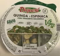Mängden socker i Ensalada de quinoa y espinaca