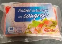 Amount of sugar in Palitos de surimi con cangrejo
