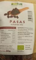 Mängden socker i Pasas sultanas