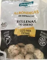Mängden socker i Albóndigas de espinacas rellenas de queso