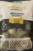 Mängden socker i Albóndigas de espinacas rellenas de queso