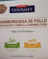 Mängden socker i Hamburguesa de pollo y cebolla