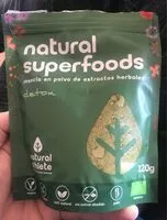 Mängden socker i Natural Superfoods mezcla en polvo de extractos herbales