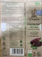 Mängden socker i Chocolate Negro Ecologico 74% cacao