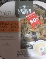 Mängden socker i Espirales con salmón y pesto