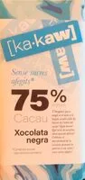 Mängden socker i Xocolata negra 75% sense sucres afegits Ka•kaw