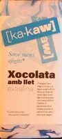 Mängden socker i Xocolata amb llet extra fina sense sucres afegits Ka•kaw