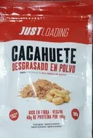 Mängden socker i Cacahuete desgrasado en polvo