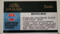 Mängden socker i Bento Box - Sushi