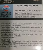 Mängden socker i Makis de salmon