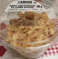 Mängden socker i Chips tagliatelles et leurs sauces
