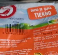 Mängden socker i Queso de cabra tierno