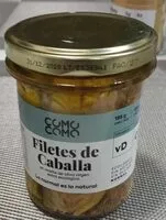 Mängden socker i Filetes de caballa en aceite de oliva virgen extra