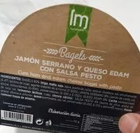 Mängden socker i Bagels  jamón Serrano queso y pesto