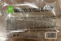 Mängden socker i Sandwich de pollo al curry
