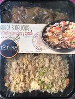 Mängden socker i Arroz 3 Delicias y Ternera con setas y bambú