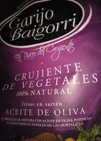 Mängden socker i Crujientes de vegetales con aceite de oliva 100% natural