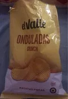 Mängden socker i Patatas fritas el Valle Onduladas CRUNCH