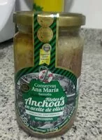 Mängden socker i Filetes de anchoas en aceite de oliva