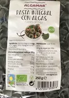 Mängden socker i Pasta integral con algas  flores de mar