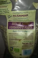 Mängden socker i Sopa de arroz, verduras y algas