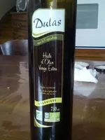 Mängden socker i Huile Olive vierge extra dulas bio Espagne