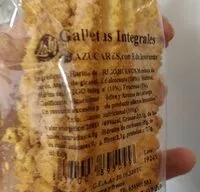 Mängden socker i Galletas integrales