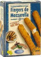 Mängden socker i Fingers de mozzarella