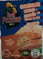 Mängden socker i Quesadillas cheddar y jalapeño con tortillas de maíz