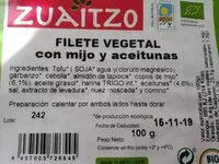 Mängden socker i Filete mijo aceitunas