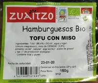 Mängden socker i Hamburguesa bio tofu con miso